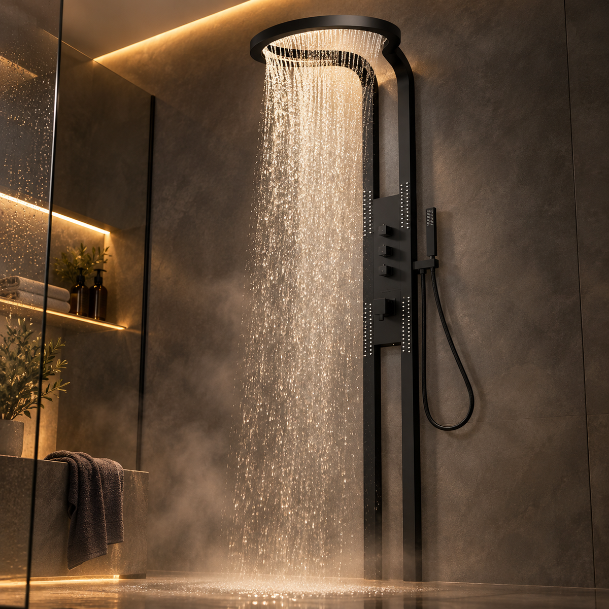 Nordic Rain Modern Waterfall Shower Set