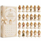 24-Day Angel Christmas Advent Calendar | 24 Unique Faith-Inspired Angel Ornaments with Hanging Loops for Daily Advent Surprises & Tree Display