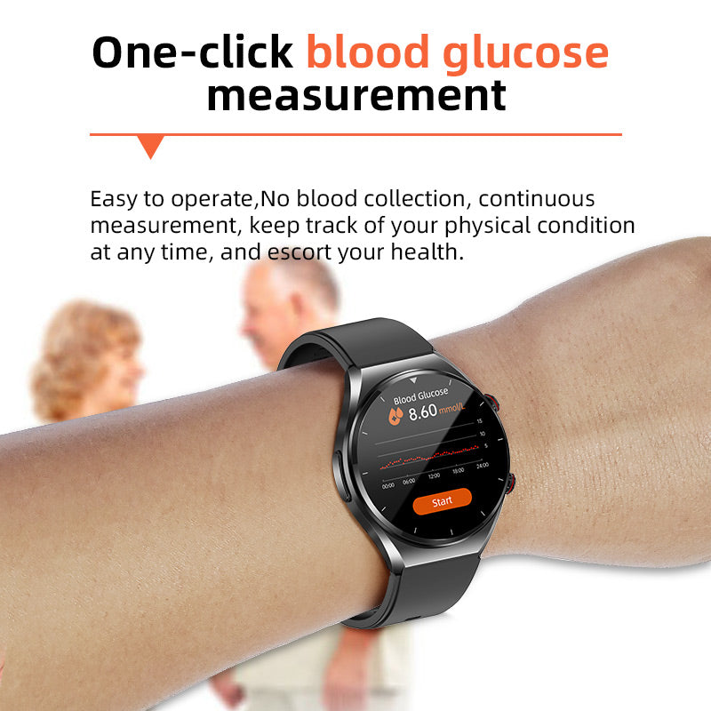 Miroken | One-Click Blood Sugar|Blood Glucose Blood Pressure ECG|ECG HRV Heart Rate Monitor Health Smart Watch