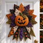 DIY Quilted Halloween Pumpkin Door Hanger Kit