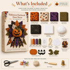 DIY Quilted Halloween Pumpkin Door Hanger Kit