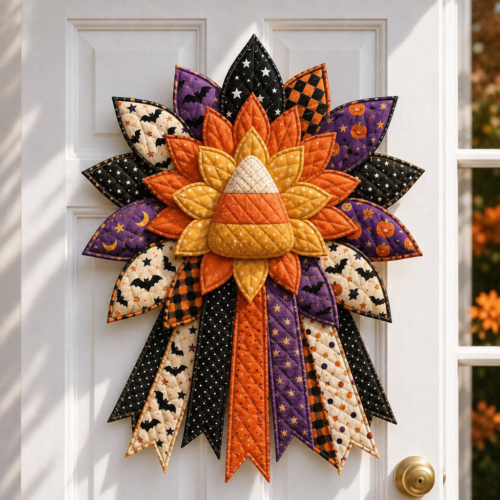 DIY Quilted Halloween Pumpkin Door Hanger Kit