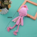 Miroken Squeaky Octopus Rope Chew Pet Toy