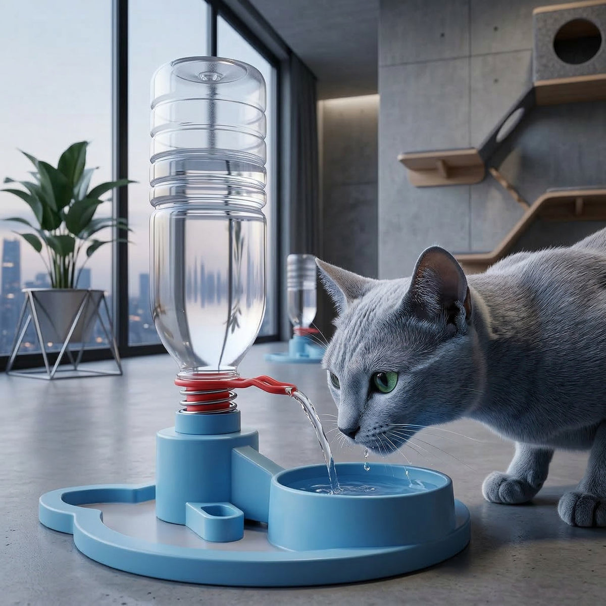 Gravity-Fed Pet Water Dispenser