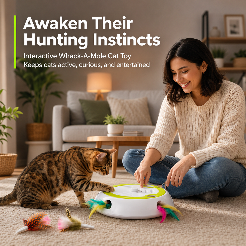 Sneak Attack Smart Pop-Up Interactive Cat Teaser Toy