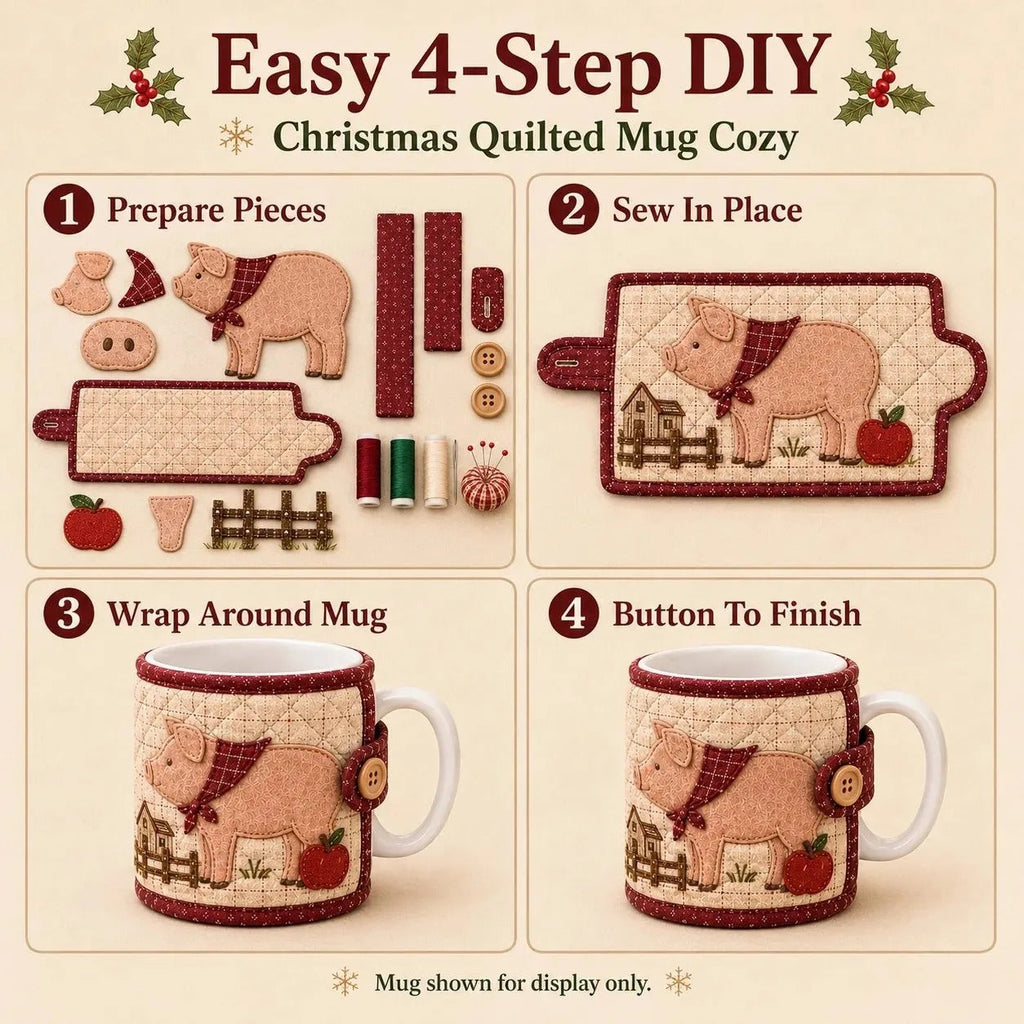 Farmhouse Friends Mug Cozy Sewing Kit