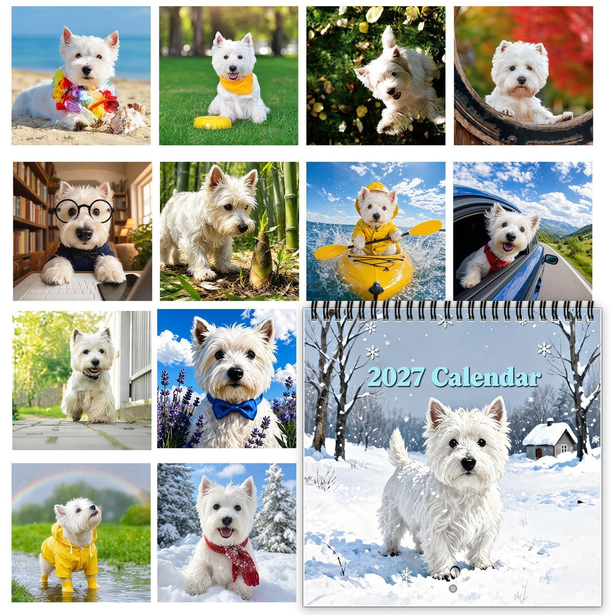 2027 West Highland White Terrier Calendar