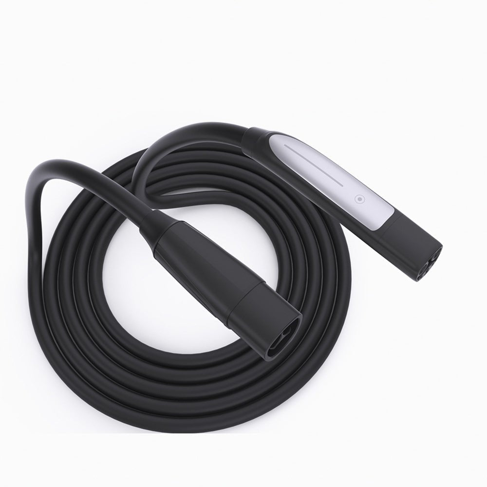 48A EV Charging Extension Cable with One-Button Switch for Tesla M3/Y/S/X-16FT