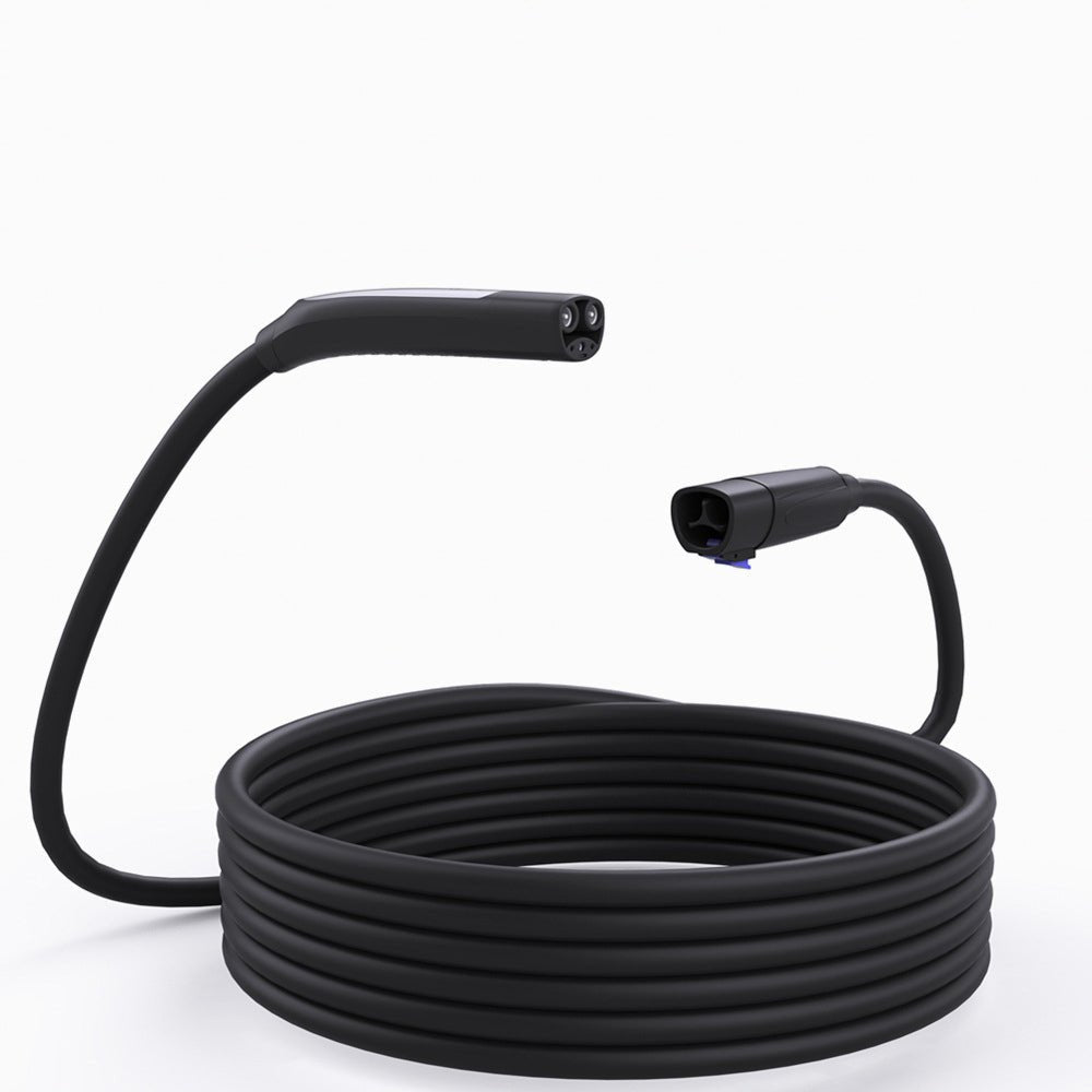 48A EV Charging Extension Cable with One-Button Switch for Tesla M3/Y/S/X-16FT
