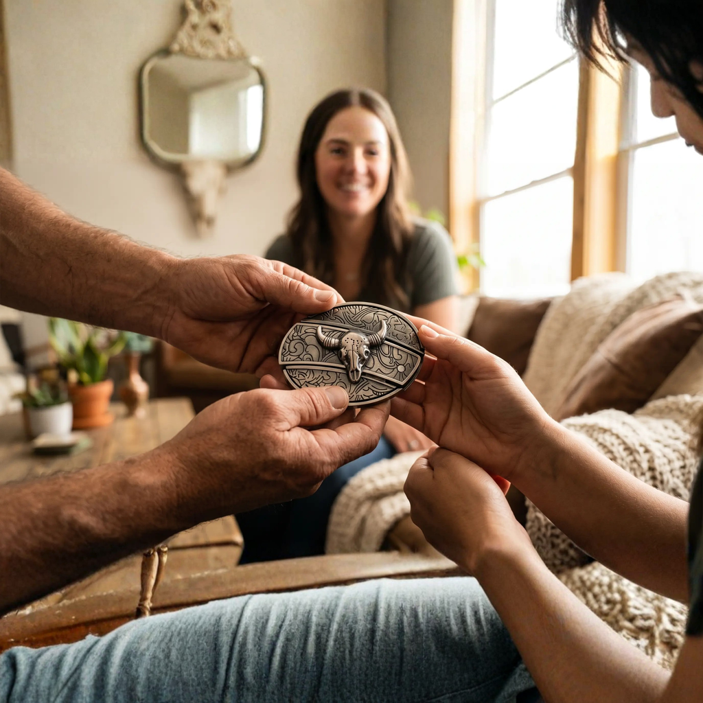 Miroken | Metal Oval Cowboys Belt Buckle
