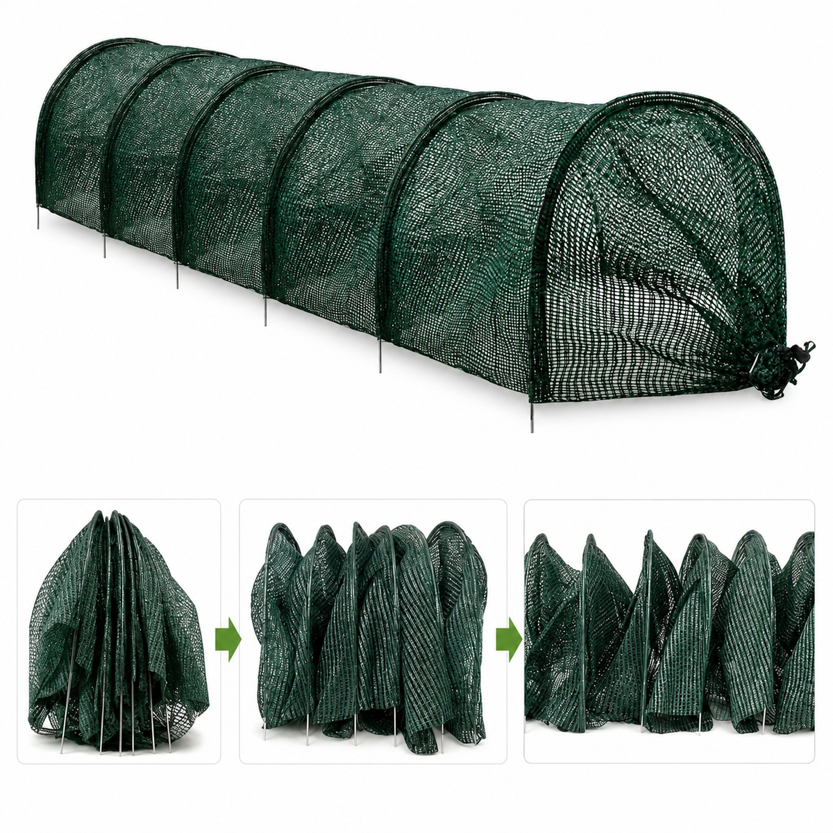Garden Plant Protection Netting Tunnel, Insect Netting for Vegetables and Birds