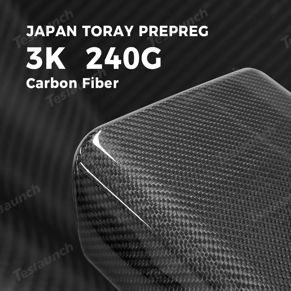 [Real Carbon Fiber] Armrest Cover for Tesla Model Y Juniper 2025+