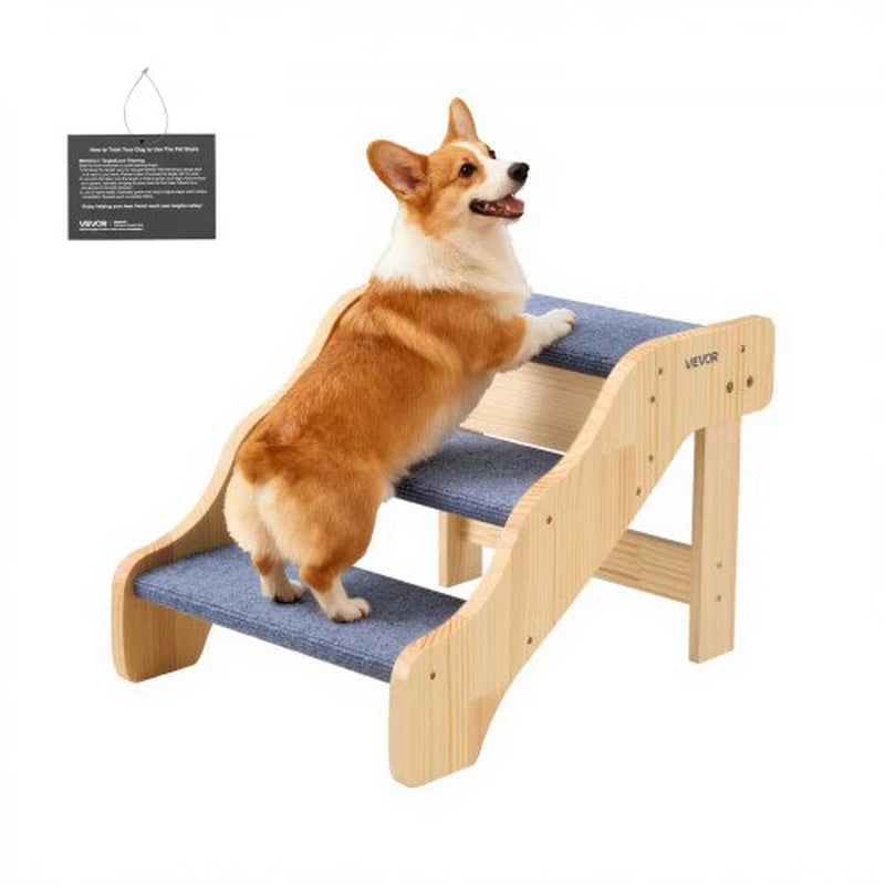 3-Step Wood Pet Stairs