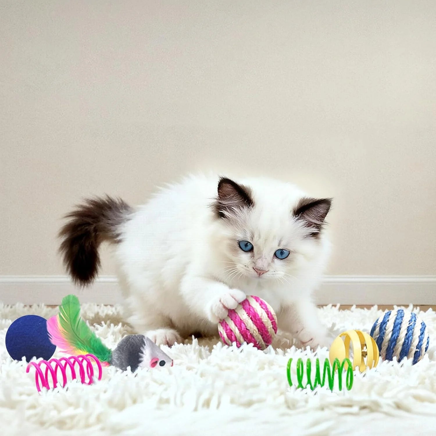 Cat Toy Set, 35 Pieces