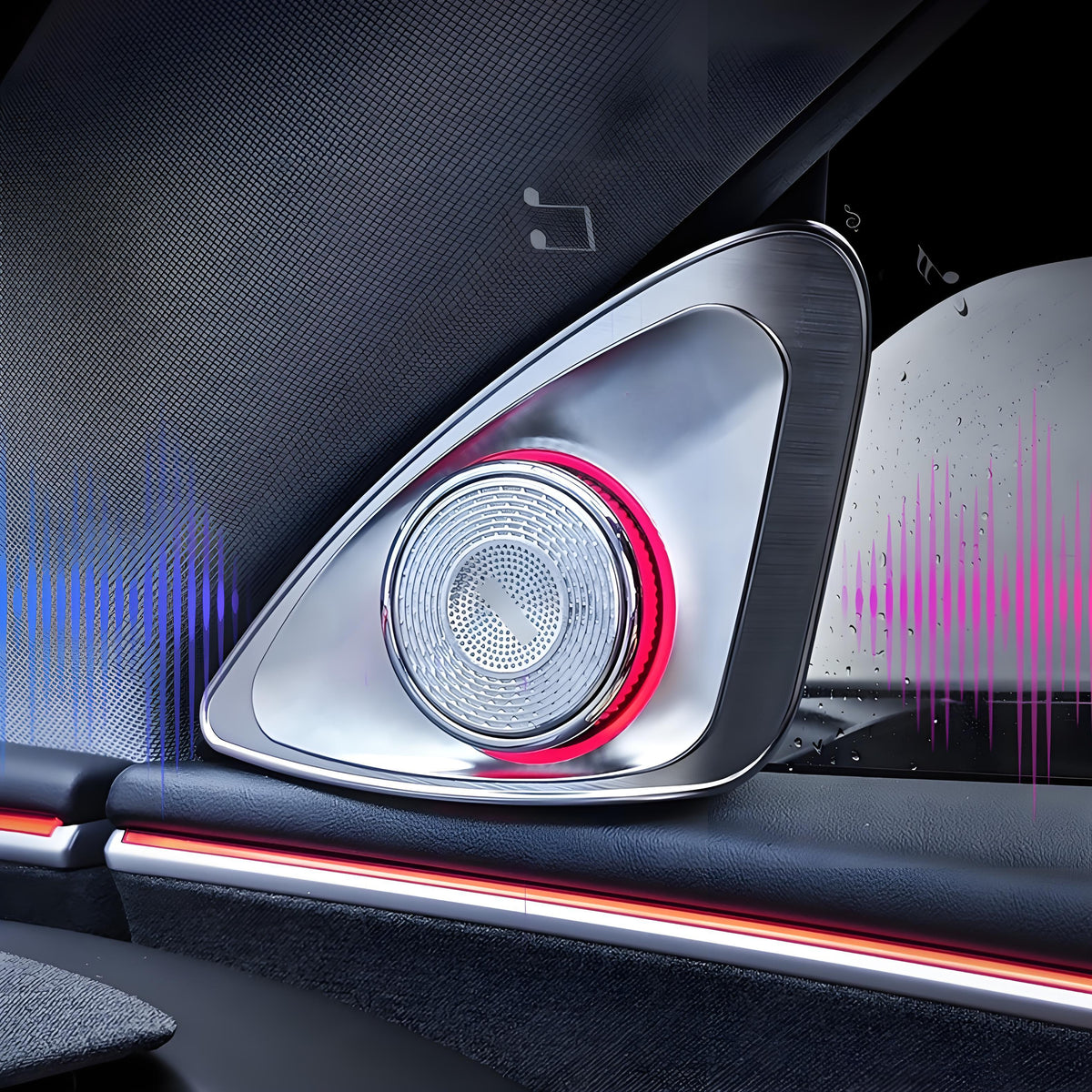 Miroken 4D Rotating LED Ambient Tweeter Speakers for Model Y Juniper / Model 3 Highland