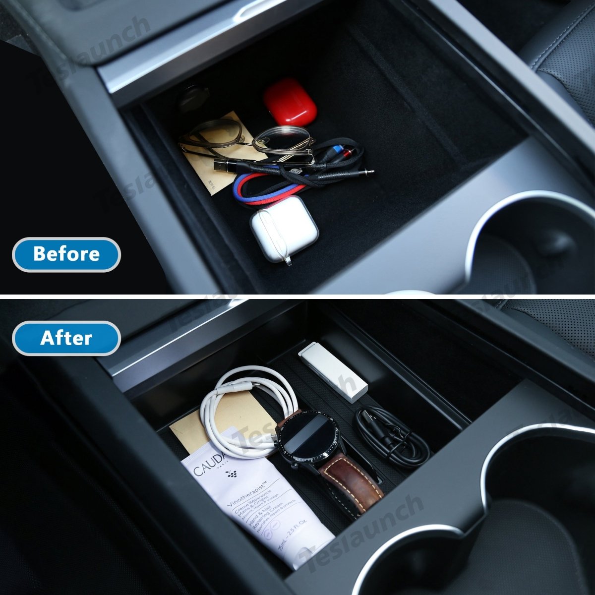 2024+ Model 3 Highland Center Console & Armrest Storage Box for Tesla