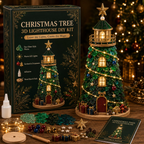 DIY Lighted Christmas Character Sea Glass-Style Lighthouse Kit
