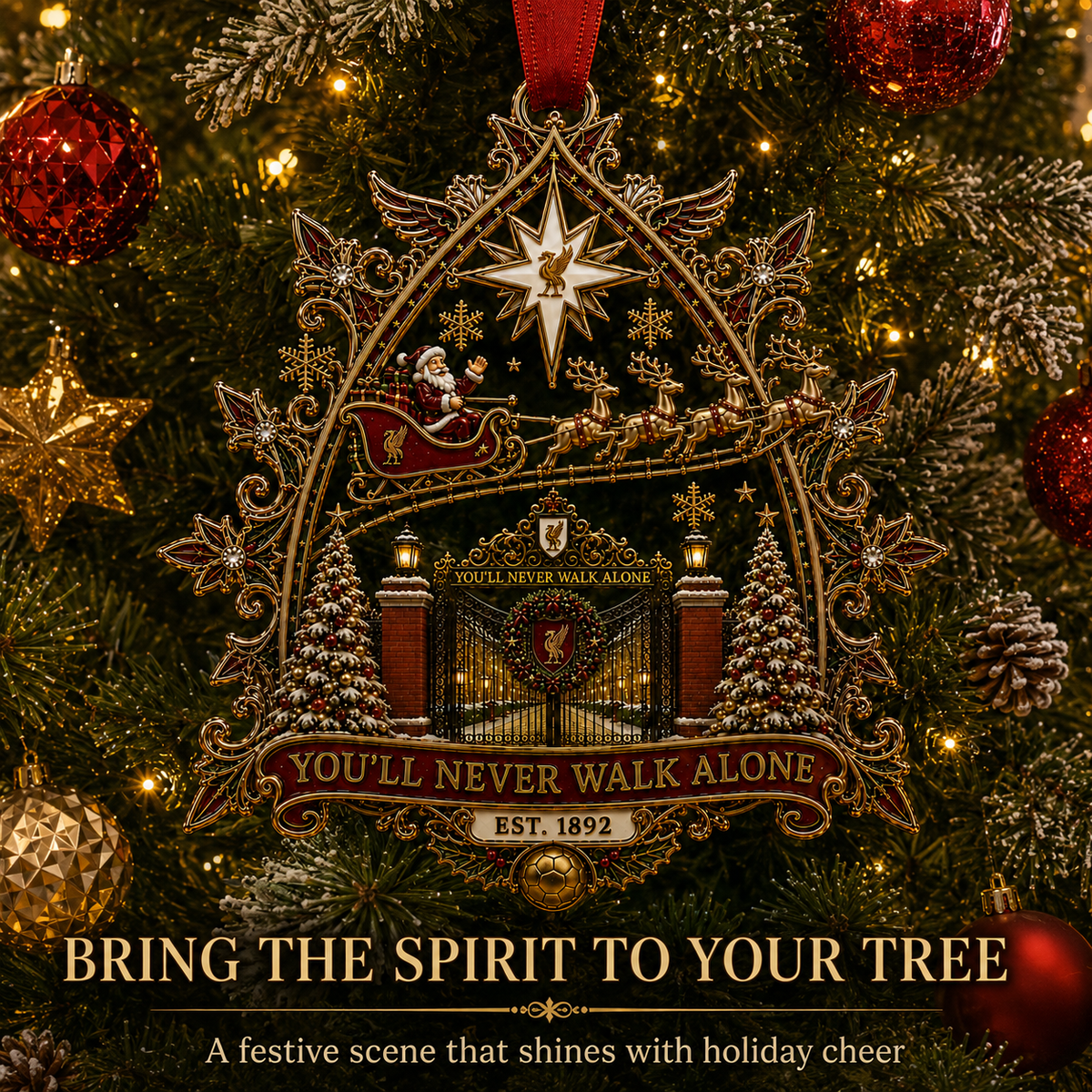YOU’LL NEVER WALK ALONE Christmas Gate Keepsake Ornament