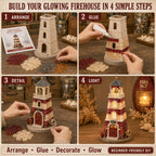 Vintage Firehouse Sea Glass-Style Mosaic Light DIY Kit