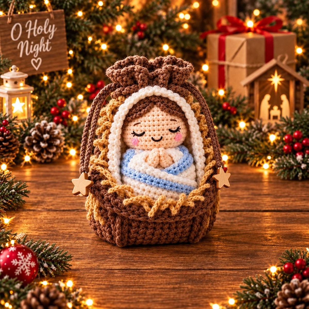 Christmas Crochet Character Gift Pouch