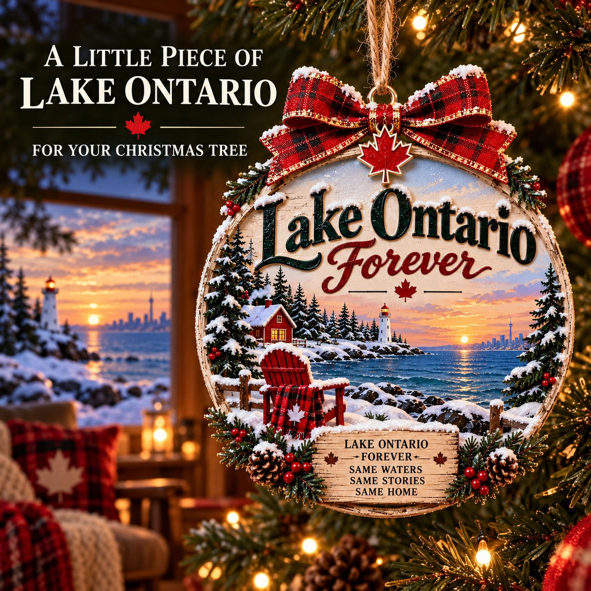 Lake Ontario Forever Christmas Keepsake Ornament