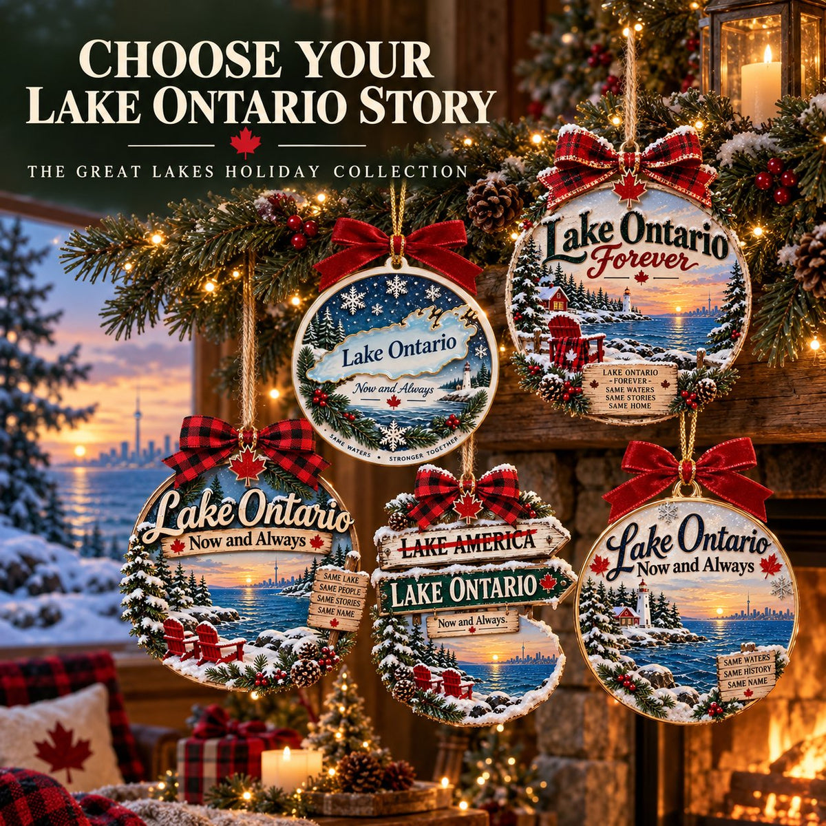 Lake Ontario Forever Christmas Keepsake Ornament