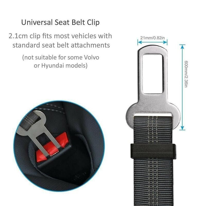 Pet Car Seat Belt 2-Pack, Adjustable