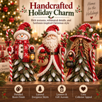 Christmas Enchanted Trio – Santa, Snowman & Holiday Witch Figurine