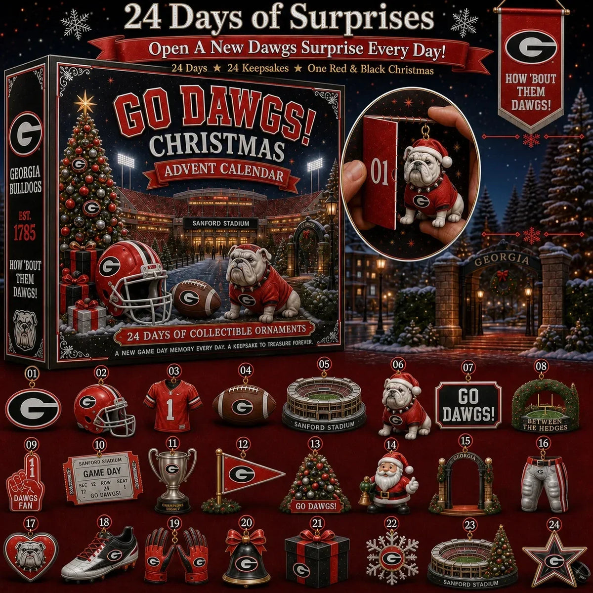 Go Dawgs! Football Christmas Advent Calendar