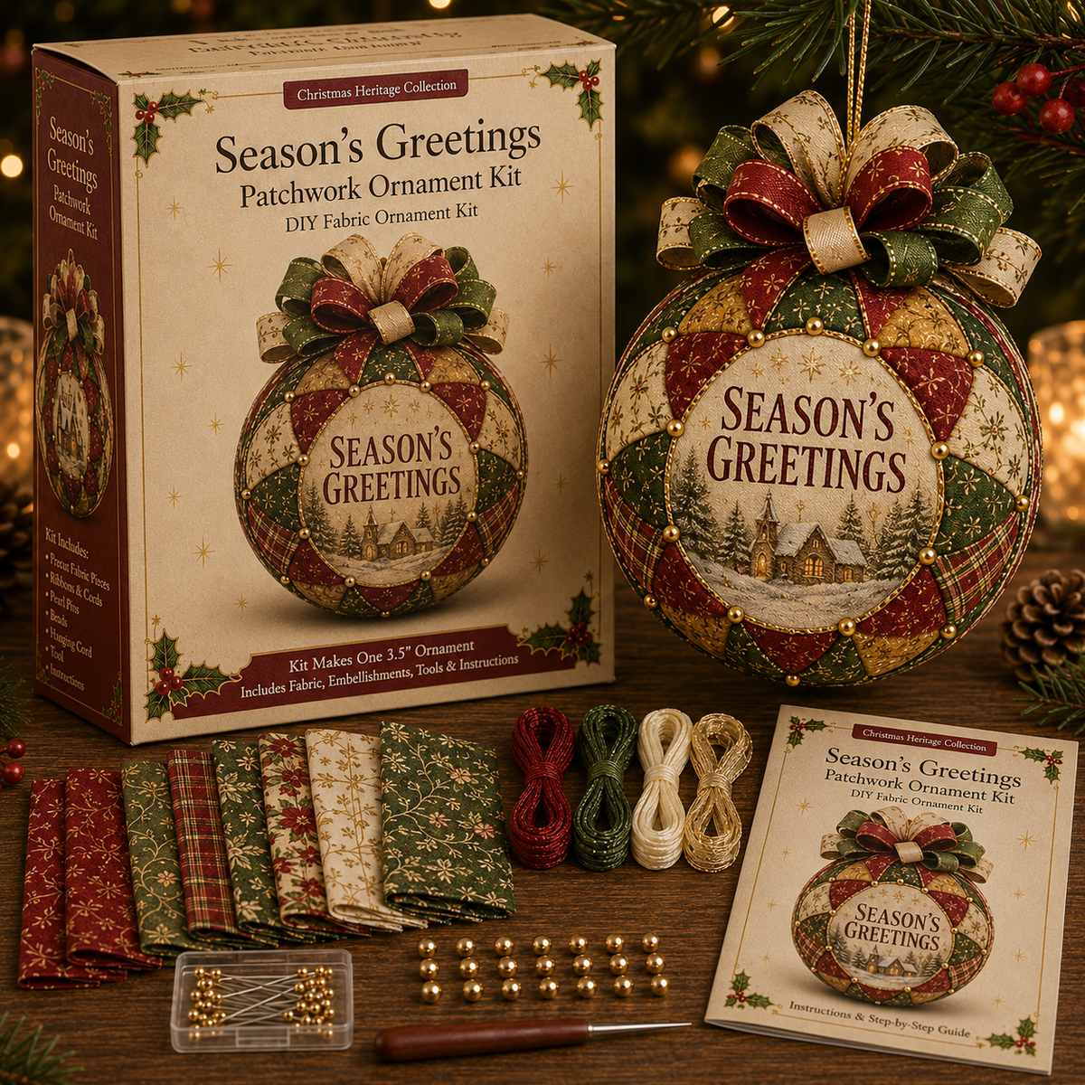 Christmas Blessings Patchwork Ornament DIY Kit