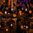 Pull-Up Halloween Lanterns With Fun LED Character Designs