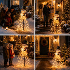 Snowman Magic Fountain Solar Christmas Light