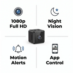 Miroken | 1080P Wireless WiFi Security Camera | Weather-Resistant, App-Controlled & Ideal for Indoor and Outdoor Surveillance | Small Closed Circuit Camera