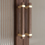 Architectural Square Walnut Wood Cabinet Pulls