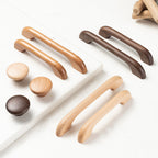 Soft Modern Solid Wood Curved Arch Cabinet Pulls