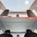 Wholesale Alcantara Split Nano Ice Crystal Glass Roof Sunshade for Tesla Model Y Juniper 2025+（28 Sets）