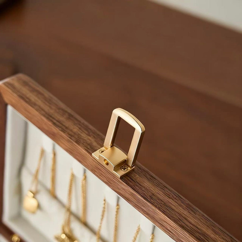 Amélie Walnut Two-Layer Jewelry Box