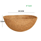 Half Round Wall Planter with Coconut Fiber Liner for Outdoor Garden