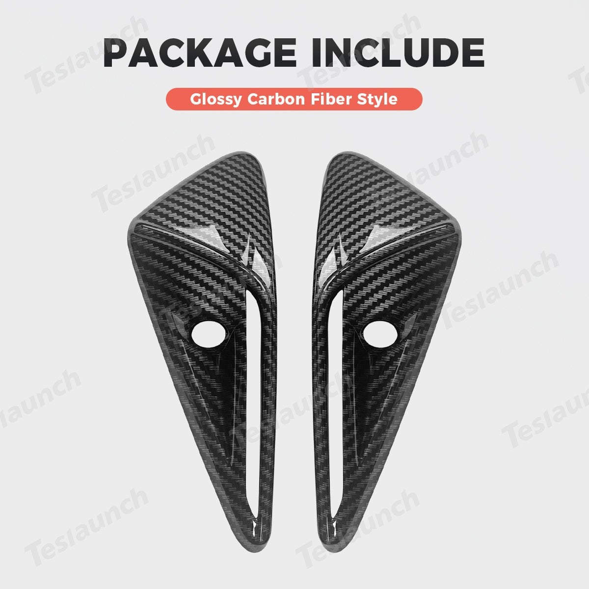 Carbon Fiber Pattern Turn Signal & Side Camera Covers (ABS) for Tesla Model Y Juniper 2025+