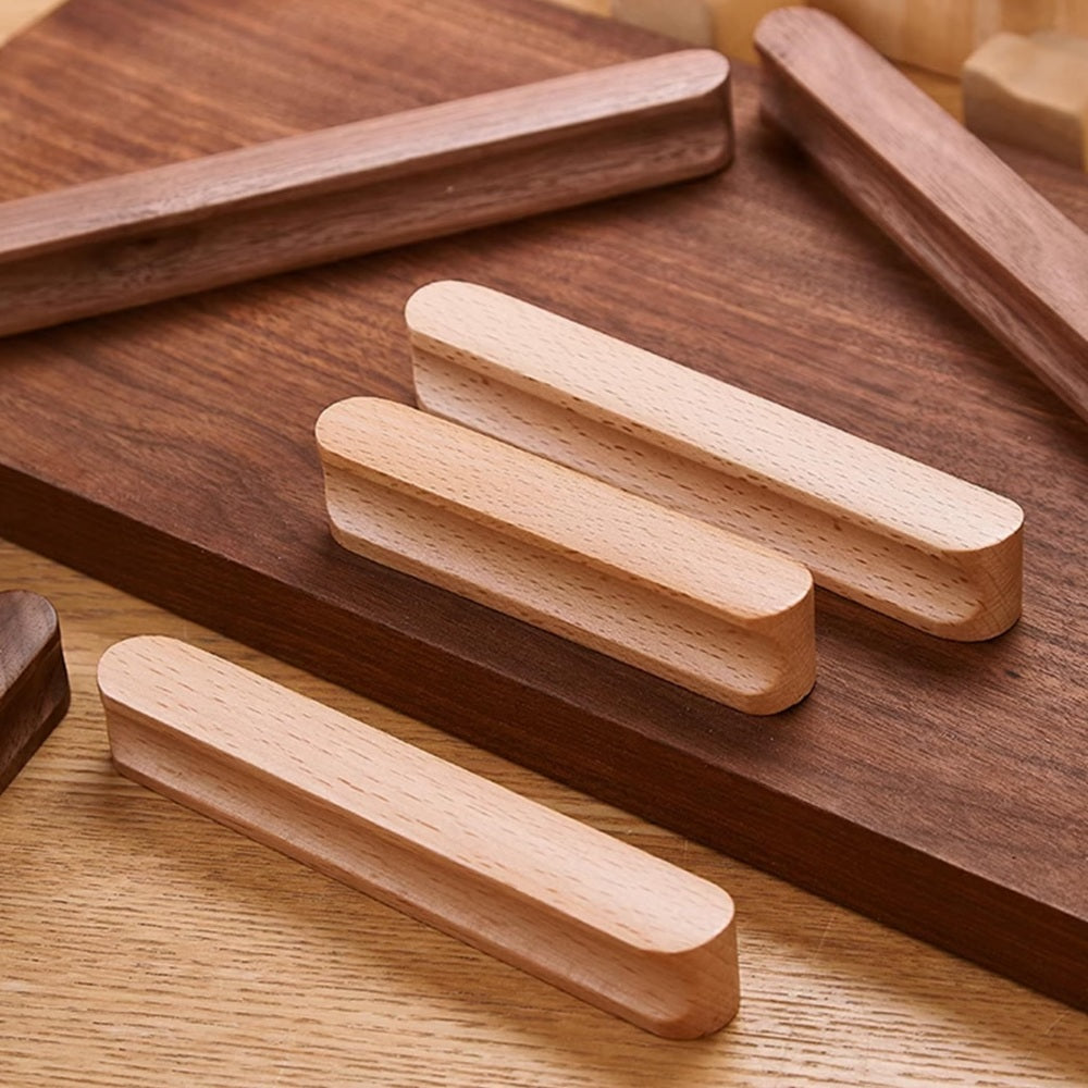 Rustic Coffee Wood Cabinet and Drawer Pulls