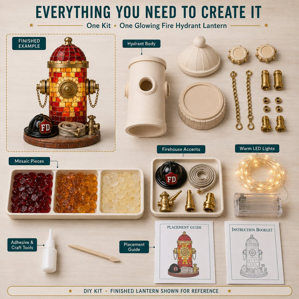 Vintage Firehouse Sea Glass-Style Mosaic Light DIY Kit