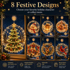 Christmas Window Light Ornament with Suction Cup