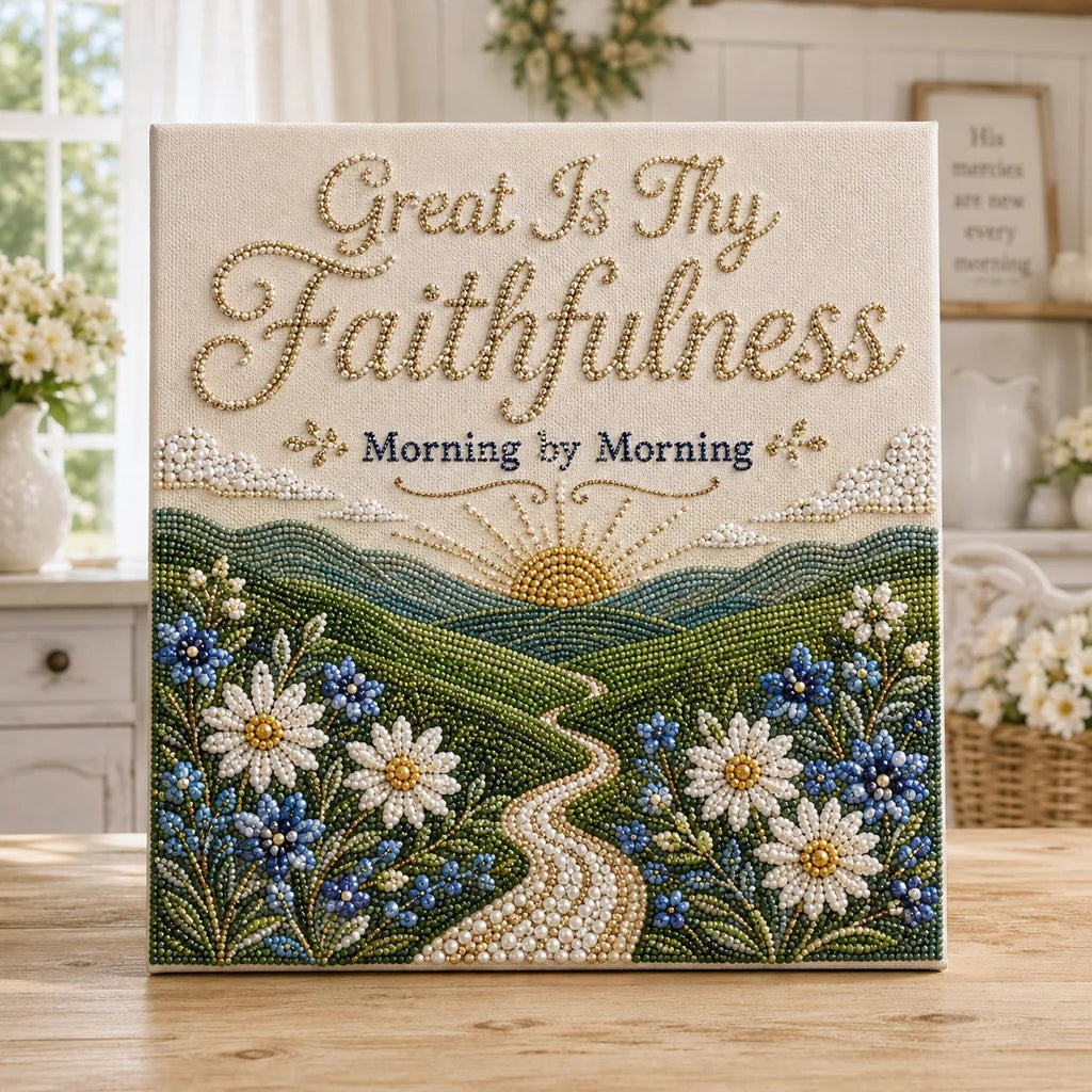 Beginner-Friendly Sacred Hymn Pearl Art Kit Collection | Luxury Christian Hymn Artwork with Scratch-Resistant Non-Fading Pearl Beads DIY Faith-Inspired Decor