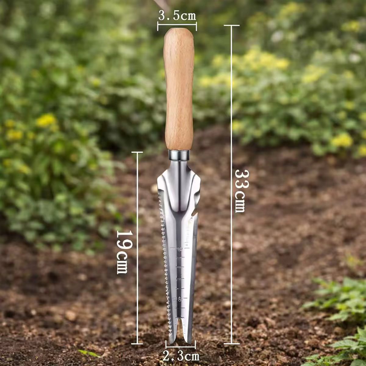5-in-1 Stainless Steel Weeding Tool for Efficient Gardening