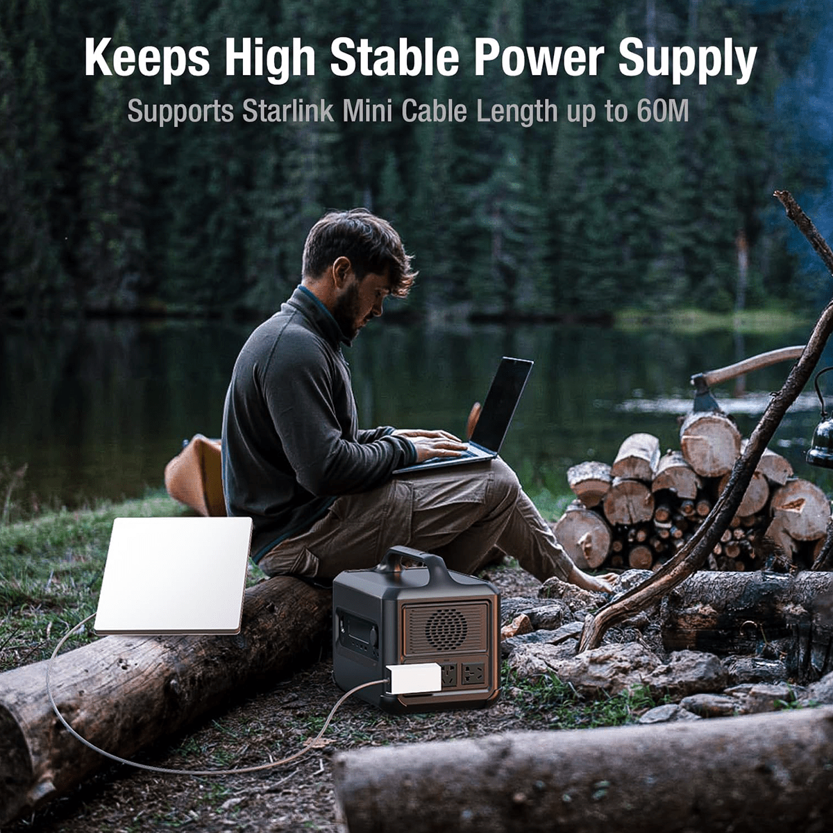 60W AC to DC Power Supply Adapter for Starlink Mini
