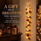 Lighted Christmas Door Hanger – Glowing Vertical Holiday Decor
