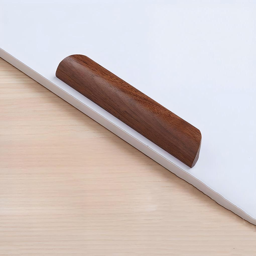 Sleek Minimalist Walnut Wood Cabinet Pulls