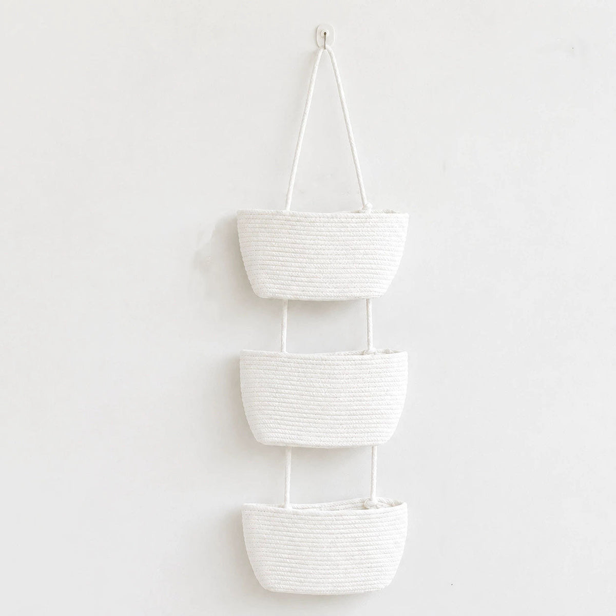 3-Tier Hanging Storage Basket for Door, No Drill Over Door Organizer