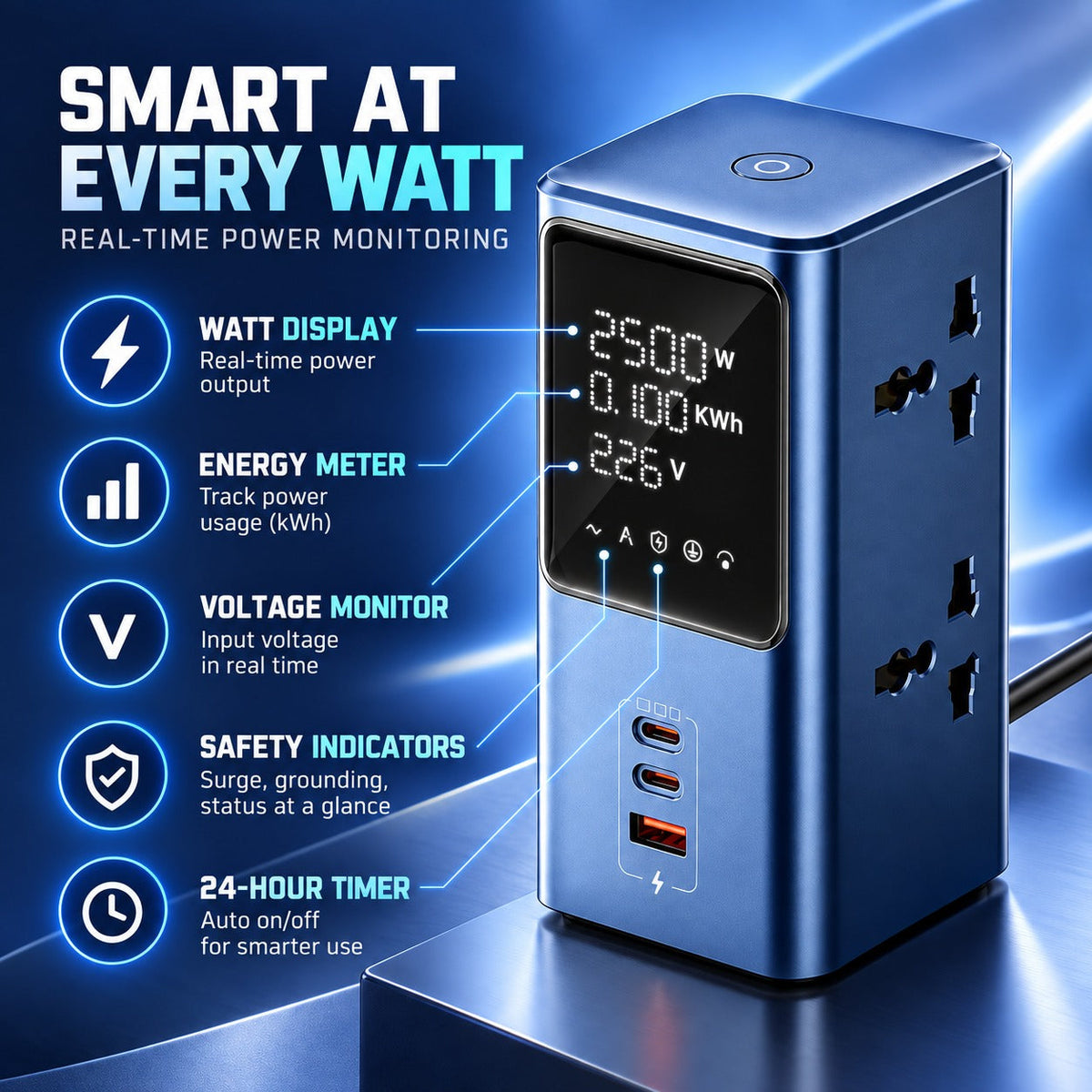 Charge Hub Pro All-in-One Charging Outlet Tower