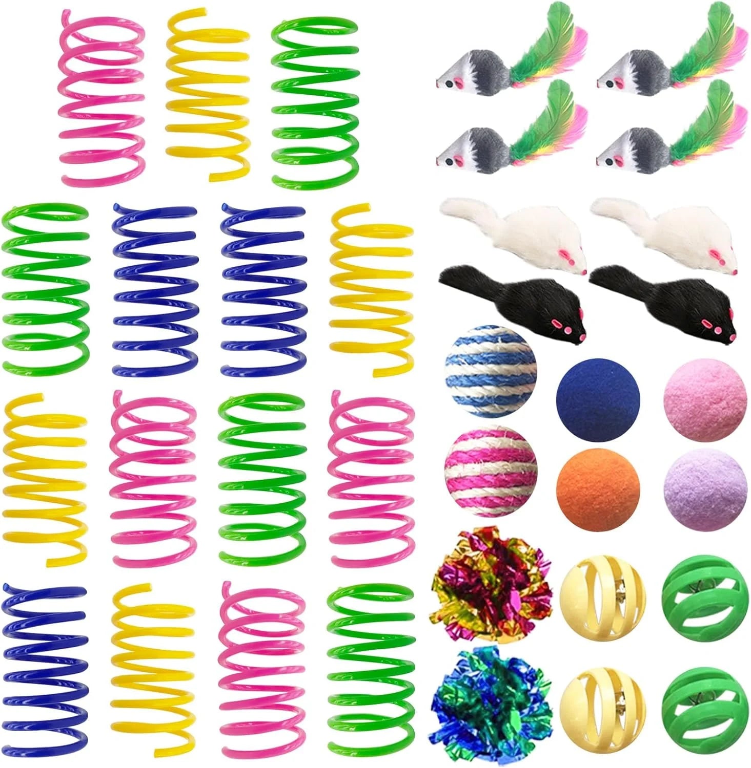 Cat Toy Set, 35 Pieces